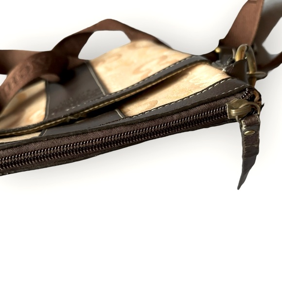 Vintage Coach Crossbody Bag Neutral Colours Leather Accents - Picture 11 of 11
